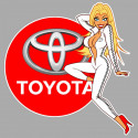 TOYOTA  Pin Up gauche sticker vinyle laminé