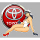 TOYOTA  Pin Up gauche sticker vinyle laminé