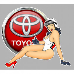 TOYOTA  left Pin Up laminated decal