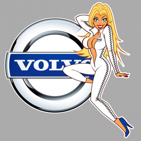 VOLVO   Pin Up gauche sticker vinyle laminé