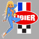 LIGIER  Pin Up droite sticker vinyle laminé