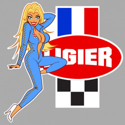 LIGIER  Pin Up droite sticker vinyle laminé