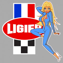 LIGIER  Pin Up gauche sticker vinyle laminé