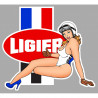 LIGIER  left Pin Up laminated decal