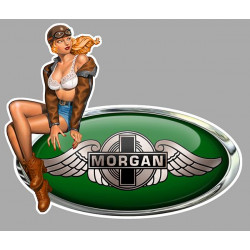 MORGAN  Vintage left Pin Up laminated decal