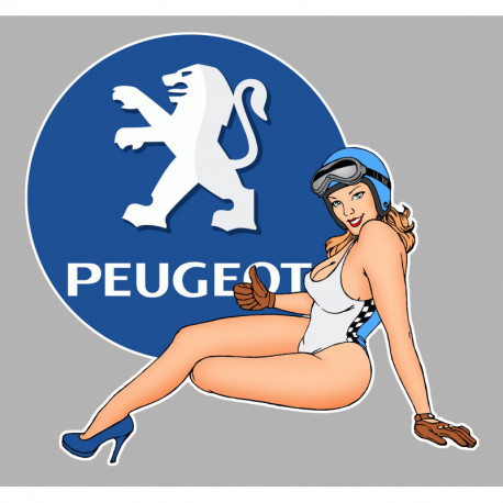 PEUGEOT  left Pin Up laminated decal