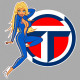 TALBOT  right Pin Up laminated decal