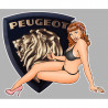 PEUGEOT 404  left Pin Up laminated decal