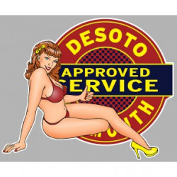 DeSoto  Pin Up droite sticker vinyle laminé