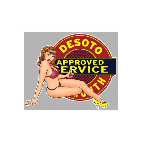 DeSoto  Pin Up droite sticker vinyle laminé