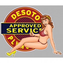 DeSoto left Pin Up laminated decal