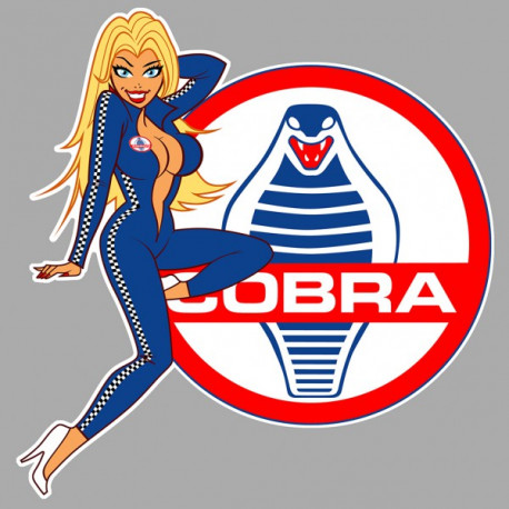 COBRA  Pin Up droite sticker vinyle laminé