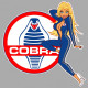 COBRA left Pin Up laminated decal