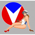 VAILLANTE left Pin Up laminated decal