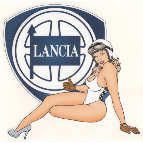 LANCIA Pin Up gauche Sticker vinyle laminé