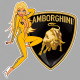 LAMBORGHINI  right Pin Up laminated decal