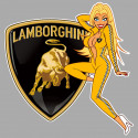 LAMBORGHINI  left Pin Up laminated decal