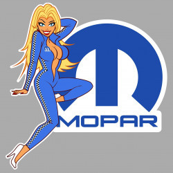 MOPAR  right Pin Up laminated decal