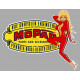 MOPAR  Pin Up gauche sticker vinyle laminé