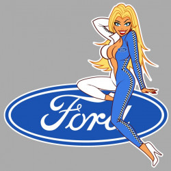 FORD  left Pin Up laminated decal