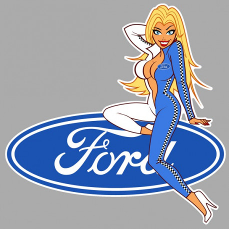 FORD  left Pin Up laminated decal