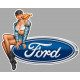 FORD  left Vintage Pin Up laminated decal