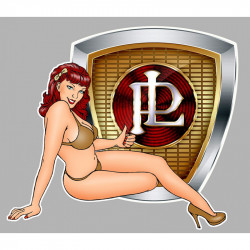 PANHARD LEVASSOR  Pin Up droite sticker vinyle laminé