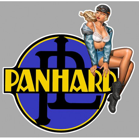 PANHARD LEVASSOR  Vintage Pin Up droite sticker vinyle laminé