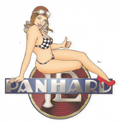 PANHARD LEVASSOR   Pin Up droite sticker vinyle laminé