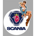 SCANIA  right Vintage Pin Up laminated decal