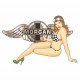 MORGAN  left Pin Up laminated decal