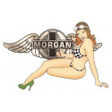 MORGAN  Pin Up gauche sticker vinyle laminé