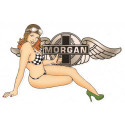 MORGAN  right Pin Up laminated decal