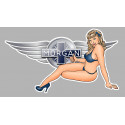 MORGAN  left Pin Up laminated decal ( optical illusion )