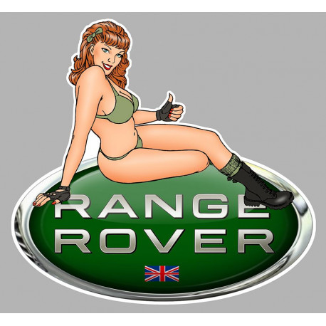 RANGE ROVER  right Pin Up laminated decal