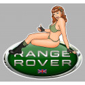 RANGE ROVER   Pin Up gauche sticker vinyle laminé