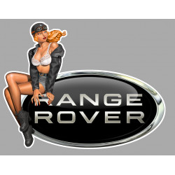 RANGE ROVER  left Vintage Pin Up laminated decal