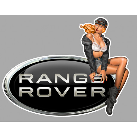 RANGE ROVER  right Vintage Pin Up laminated decal