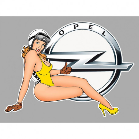 OPEL  right Pin Up laminated decal