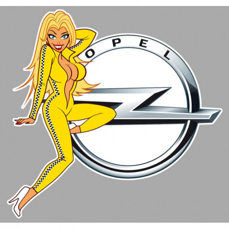 OPEL  right Pin Up laminated decal