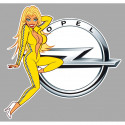 OPEL  right Pin Up laminated decal