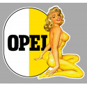 OPEL  right Pin Up laminated decal