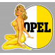 OPEL  Pin Up gauche sticker vinyle laminé