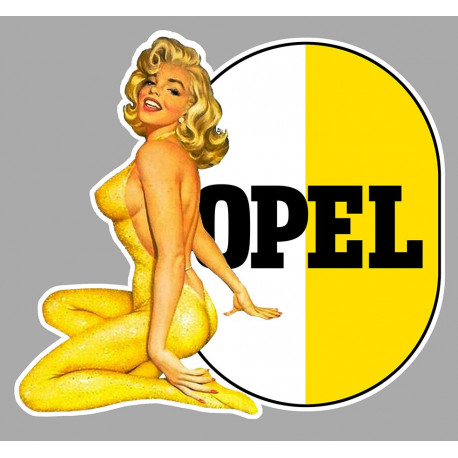 OPEL  Pin Up gauche sticker vinyle laminé