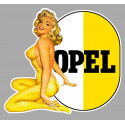 OPEL  left Pin Up laminated decal