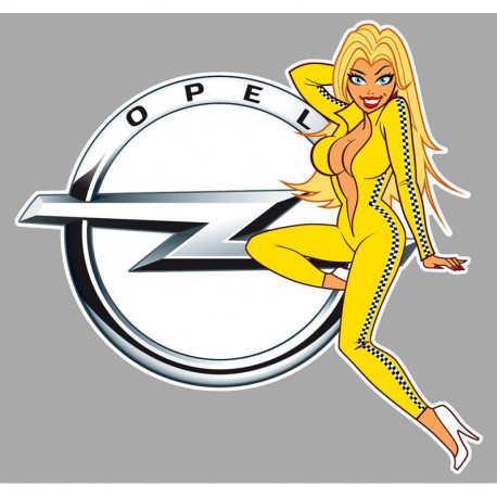 OPEL  Pin Up gauche sticker vinyle laminé