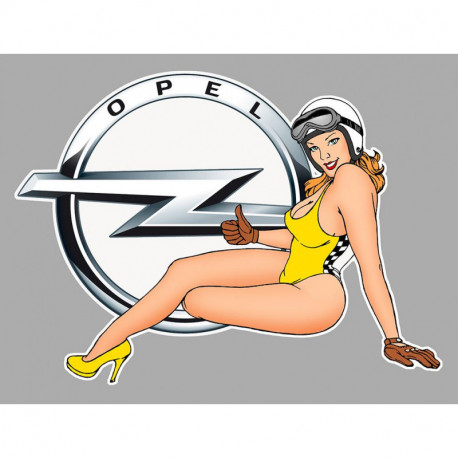 OPEL  left Pin Up laminated decal