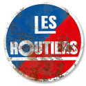 LES ROUTIERS  " dessiné vieilli " sticker  vinyle laminé