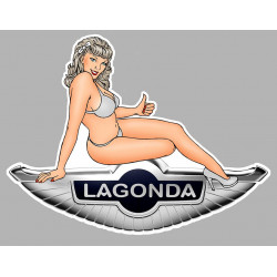 LAGONDA  Pin Up droite sticker vinyle laminé