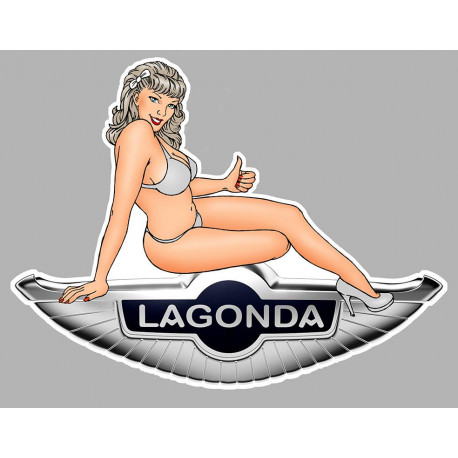 LAGONDA  Pin Up droite sticker vinyle laminé